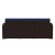 Flash Furniture DAD-SF1-3-BNNV-GG Seneca Brown Faux Rattan Sofa with All-Weather Navy Cushions addl-7
