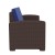 Flash Furniture DAD-SF1-3-BNNV-GG Seneca Brown Faux Rattan Sofa with All-Weather Navy Cushions addl-8
