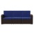 Flash Furniture DAD-SF1-3-BNNV-GG Seneca Brown Faux Rattan Sofa with All-Weather Navy Cushions addl-9