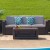 Flash Furniture DAD-SF1-3-GG Seneca Chocolate Brown Faux Rattan Sofa with All-Weather Beige Cushions addl-1