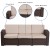 Flash Furniture DAD-SF1-3-GG Seneca Chocolate Brown Faux Rattan Sofa with All-Weather Beige Cushions addl-3