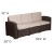 Flash Furniture DAD-SF1-3-GG Seneca Chocolate Brown Faux Rattan Sofa with All-Weather Beige Cushions addl-4