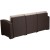 Flash Furniture DAD-SF1-3-GG Seneca Chocolate Brown Faux Rattan Sofa with All-Weather Beige Cushions addl-5