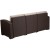 Flash Furniture DAD-SF1-3-GG Seneca Chocolate Brown Faux Rattan Sofa with All-Weather Beige Cushions addl-5