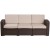 Flash Furniture DAD-SF1-3-GG Seneca Chocolate Brown Faux Rattan Sofa with All-Weather Beige Cushions addl-7