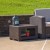 Flash Furniture DAD-SF1-S-GG Seneca Chocolate Brown Faux Rattan End Table addl-1