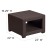 Flash Furniture DAD-SF1-S-GG Seneca Chocolate Brown Faux Rattan End Table addl-4