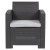 Flash Furniture DAD-SF2-1-DKGY-GG Seneca Dark Gray Faux Rattan Chair with All-Weather Seneca Light Gray Cushion addl-8