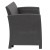 Flash Furniture DAD-SF2-2-DKGY-GG Seneca Dark Gray Faux Rattan Loveseat with All-Weather Seneca Light Gray Cushions addl-7