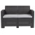 Flash Furniture DAD-SF2-2-DKGY-GG Seneca Dark Gray Faux Rattan Loveseat with All-Weather Seneca Light Gray Cushions addl-8