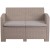 Flash Furniture DAD-SF2-2-GG Seneca Light Gray Faux Rattan Loveseat with All-Weather Seneca Light Gray Cushions addl-4