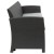 Flash Furniture DAD-SF2-3-DKGY-GG Seneca Dark Gray Faux Rattan Sofa with All-Weather Seneca Light Gray Cushions addl-7