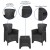 Flash Furniture DAD-SF3-2P-SET-GG Seneca Dark Gray Faux Rattan Plastic Chair Set with Side Table addl-3