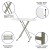 Flash Furniture DAD-YCZ-76X-GW-GG 30" Granite White Indoor/Outdoor Adjustable Height Plastic Folding Table addl-3