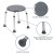 Flash Furniture DC-HY3400L-GRY-GG Hercules 300 Lb. Capacity Gray Bath & Shower Stool addl-5