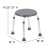 Flash Furniture DC-HY3400L-GRY-GG Hercules 300 Lb. Capacity Gray Bath & Shower Stool addl-6