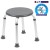 Flash Furniture DC-HY3400L-GRY-GG Hercules 300 Lb. Capacity Gray Bath & Shower Stool addl-7
