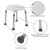 Flash Furniture DC-HY3400L-WH-GG Hercules 300 Lb. Capacity White Bath & Shower Stool addl-5