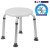 Flash Furniture DC-HY3400L-WH-GG Hercules 300 Lb. Capacity White Bath & Shower Stool addl-7