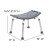 Flash Furniture DC-HY3410L-GRY-GG Hercules 300 Lb. Capacity Gray Bath & Shower Chair with Non-Slip Feet addl-6