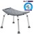 Flash Furniture DC-HY3410L-GRY-GG Hercules 300 Lb. Capacity Gray Bath & Shower Chair with Non-Slip Feet addl-7