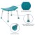 Flash Furniture DC-HY3410L-TL-GG Hercules 300 Lb. Capacity Teal Bath & Shower Chair with Non-Slip Feet addl-5