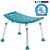 Flash Furniture DC-HY3410L-TL-GG Hercules 300 Lb. Capacity Teal Bath & Shower Chair with Non-Slip Feet addl-7