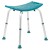 Flash Furniture DC-HY3410L-TL-GG Hercules 300 Lb. Capacity Teal Bath & Shower Chair with Non-Slip Feet addl-8