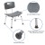 Flash Furniture DC-HY3500L-GRY-GG Hercules 300 Lb. Capacity Gray Bath & Shower Chair with Back addl-5