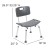 Flash Furniture DC-HY3500L-GRY-GG Hercules 300 Lb. Capacity Gray Bath & Shower Chair with Back addl-6