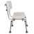 Flash Furniture DC-HY3500L-WH-GG Hercules 300 Lb. Capacity White Bath & Shower Chair with Back addl-10