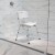 Flash Furniture DC-HY3500L-WH-GG Hercules 300 Lb. Capacity White Bath & Shower Chair with Back addl-1