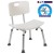 Flash Furniture DC-HY3500L-WH-GG Hercules 300 Lb. Capacity White Bath & Shower Chair with Back addl-7