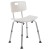 Flash Furniture DC-HY3500L-WH-GG Hercules 300 Lb. Capacity White Bath & Shower Chair with Back addl-9
