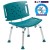 Flash Furniture DC-HY3501L-TL-GG Hercules 300 Lb. Capacity Teal Bath & Shower Chair with Extra Large Back addl-7