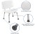 Flash Furniture DC-HY3501L-WH-GG Hercules 300 Lb. Capacity White Bath & Shower Chair with Extra Large Back addl-5