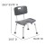 Flash Furniture DC-HY3502L-GRY-GG Hercules 300 Lb. Capacity Gray Bath & Shower Chair with U-Shaped Cutout addl-6
