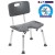 Flash Furniture DC-HY3502L-GRY-GG Hercules 300 Lb. Capacity Gray Bath & Shower Chair with U-Shaped Cutout addl-7