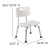 Flash Furniture DC-HY3502L-WH-GG Hercules 300 Lb. Capacity White Bath & Shower Chair with U-Shaped Cutout addl-6