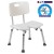 Flash Furniture DC-HY3502L-WH-GG Hercules 300 Lb. Capacity White Bath & Shower Chair with U-Shaped Cutout addl-7