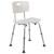 Flash Furniture DC-HY3502L-WH-GG Hercules 300 Lb. Capacity White Bath & Shower Chair with U-Shaped Cutout addl-9