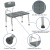 Flash Furniture DC-HY3510L-GRY-GG Hercules 300 Lb. Capacity Gray Bath & Shower Transfer Bench with Back and Side Arm addl-5