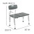Flash Furniture DC-HY3510L-GRY-GG Hercules 300 Lb. Capacity Gray Bath & Shower Transfer Bench with Back and Side Arm addl-6