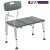 Flash Furniture DC-HY3510L-GRY-GG Hercules 300 Lb. Capacity Gray Bath & Shower Transfer Bench with Back and Side Arm addl-7