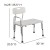 Flash Furniture DC-HY3510L-WH-GG Hercules 300 Lb. Capacity White Bath & Shower Transfer Bench with Back and Side Arm addl-6