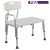 Flash Furniture DC-HY3510L-WH-GG Hercules 300 Lb. Capacity White Bath & Shower Transfer Bench with Back and Side Arm addl-7