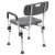 Flash Furniture DC-HY3520L-GRY-GG Hercules 300 Lb. Capacity, Adjustable Gray Bath & Shower Chair with Depth Adjustable Back addl-8