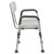 Flash Furniture DC-HY3520L-WH-GG Hercules 300 Lb. Capacity, Adjustable White Bath & Shower Chair with Depth Adjustable Back addl-10