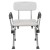 Flash Furniture DC-HY3520L-WH-GG Hercules 300 Lb. Capacity, Adjustable White Bath & Shower Chair with Depth Adjustable Back addl-11