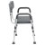 Flash Furniture DC-HY3523L-GRY-GG Hercules 300 Lb. Capacity Gray Bath & Shower Chair with Quick Release Back & Arms addl-10